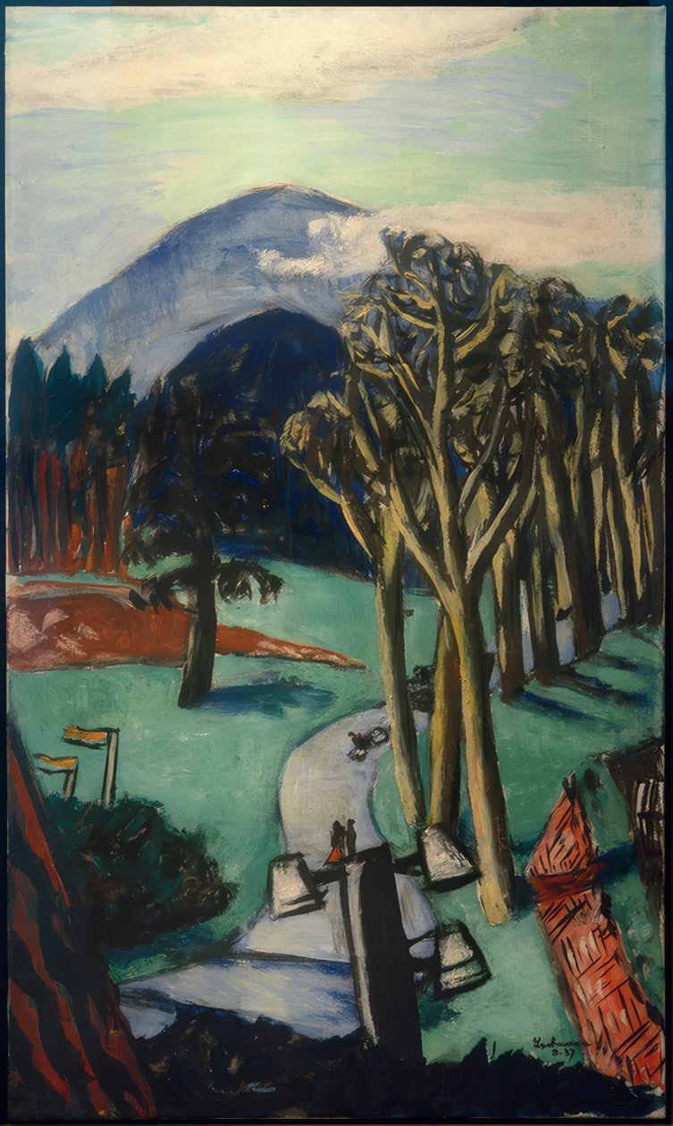 Baden-Baden golfbane af Max Beckmann