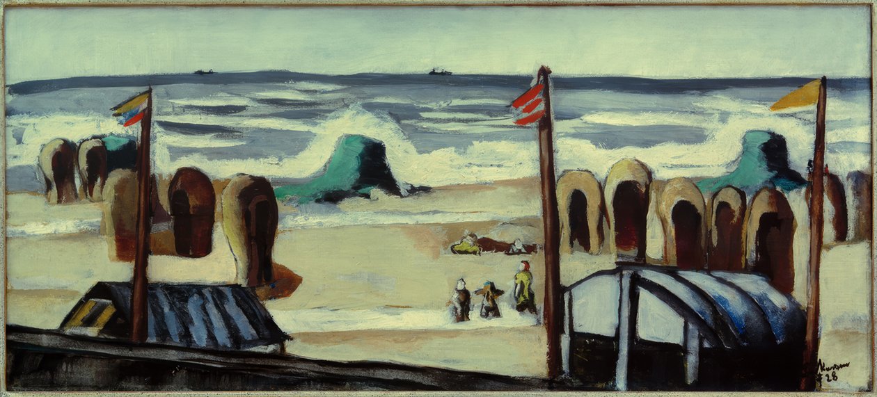 Grå strand af Max Beckmann