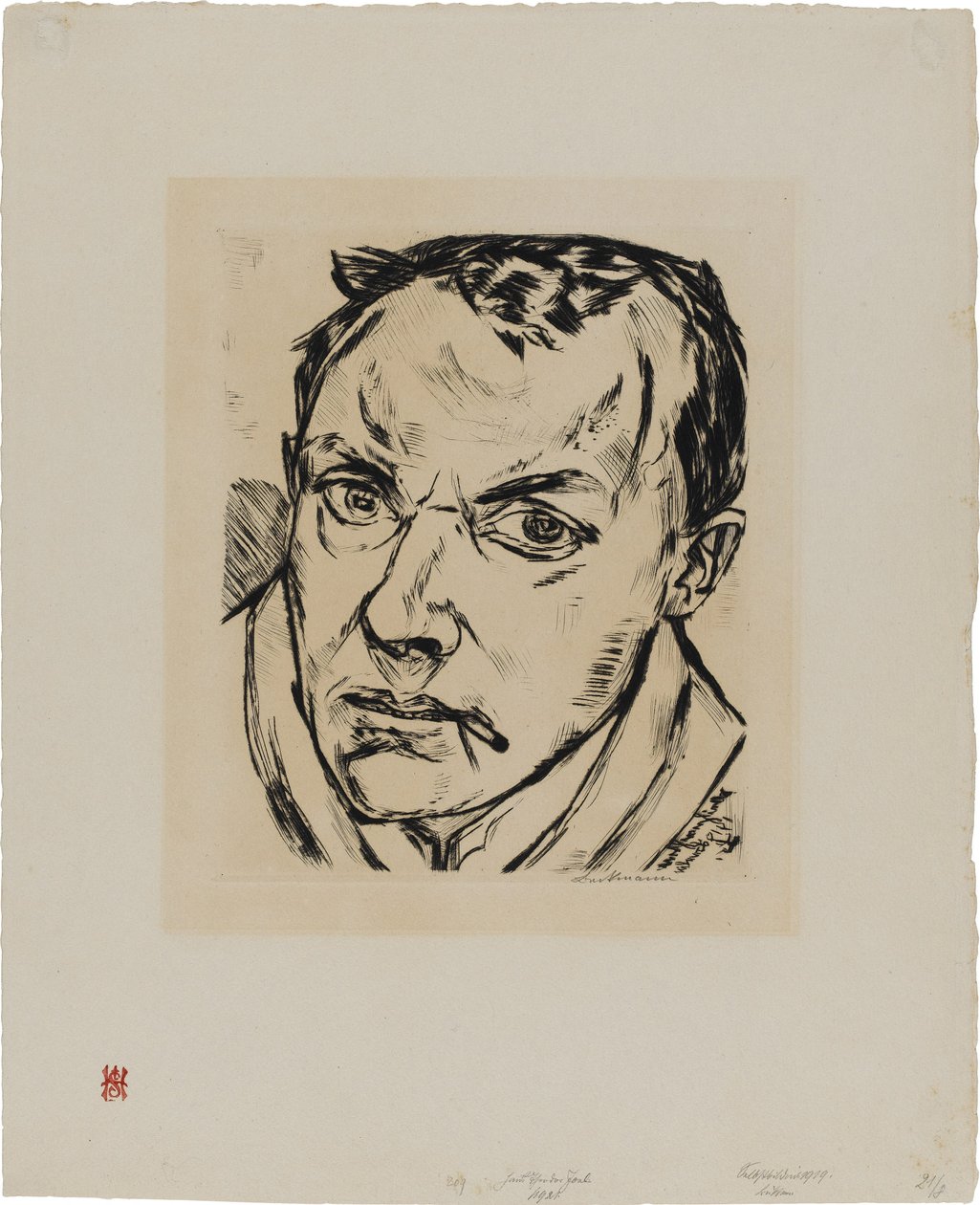 Stort selvportræt af Max Beckmann