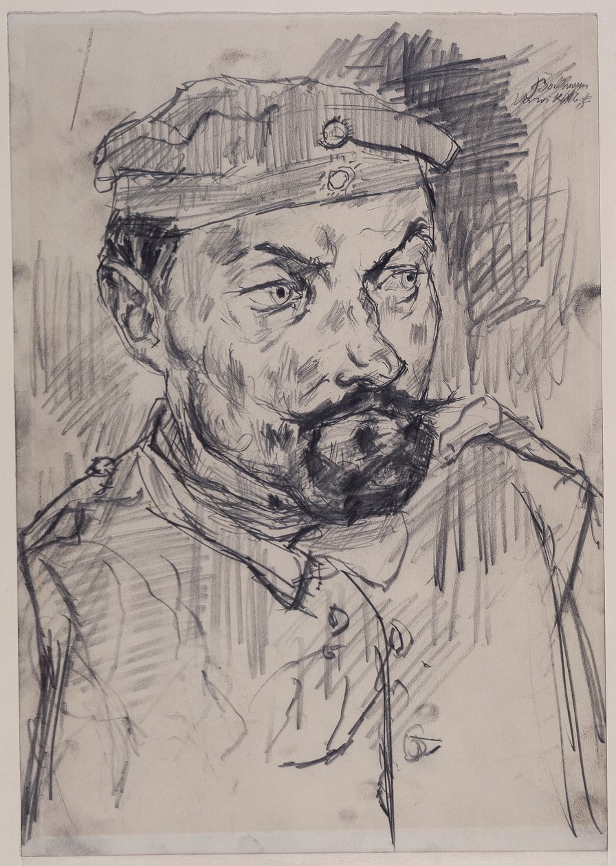 Hjemmeværnsmand Ernst Pflanz, hoved og skuldre af Max Beckmann