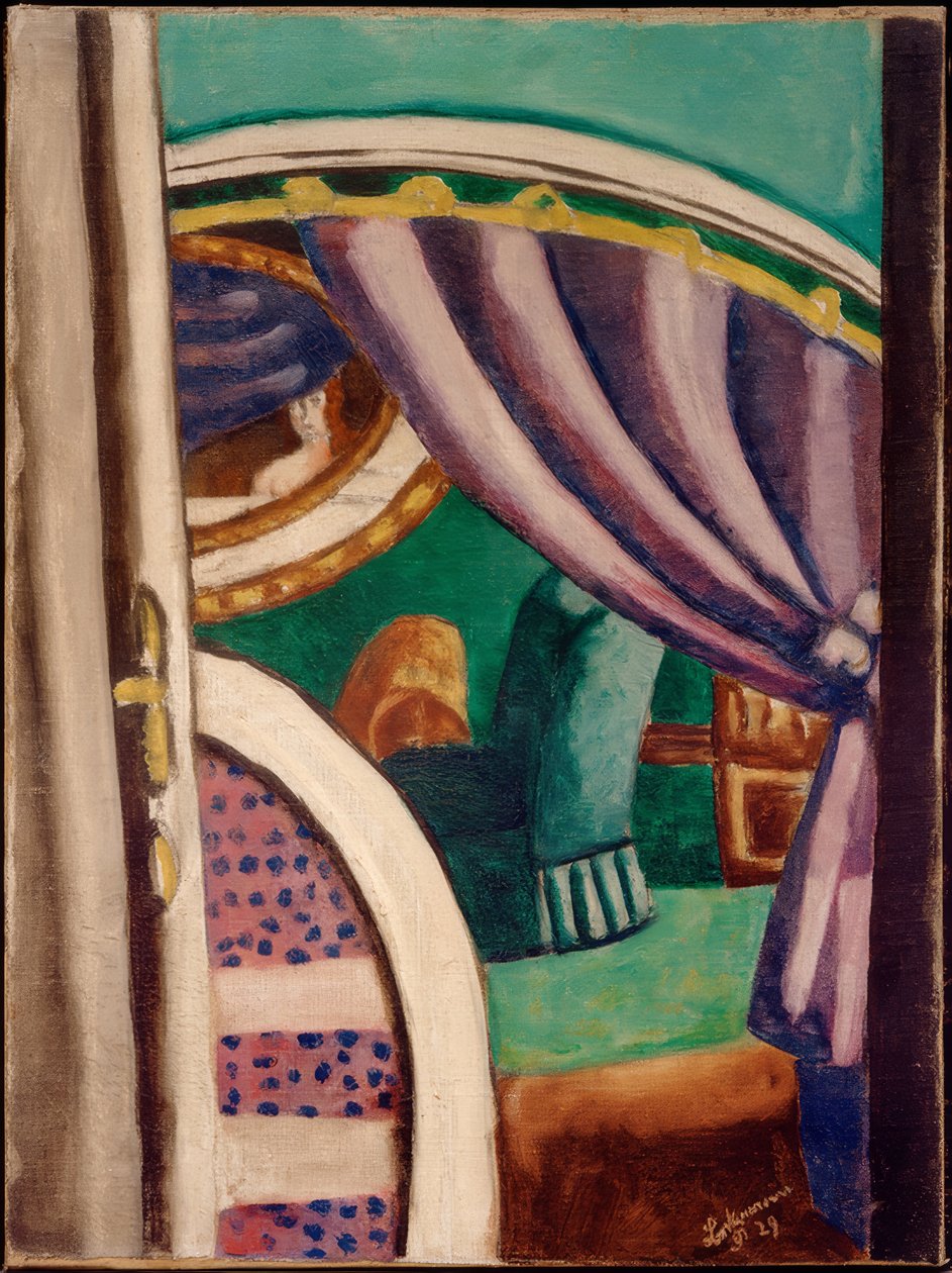 Lilla interiør (den grønne lænestol) af Max Beckmann