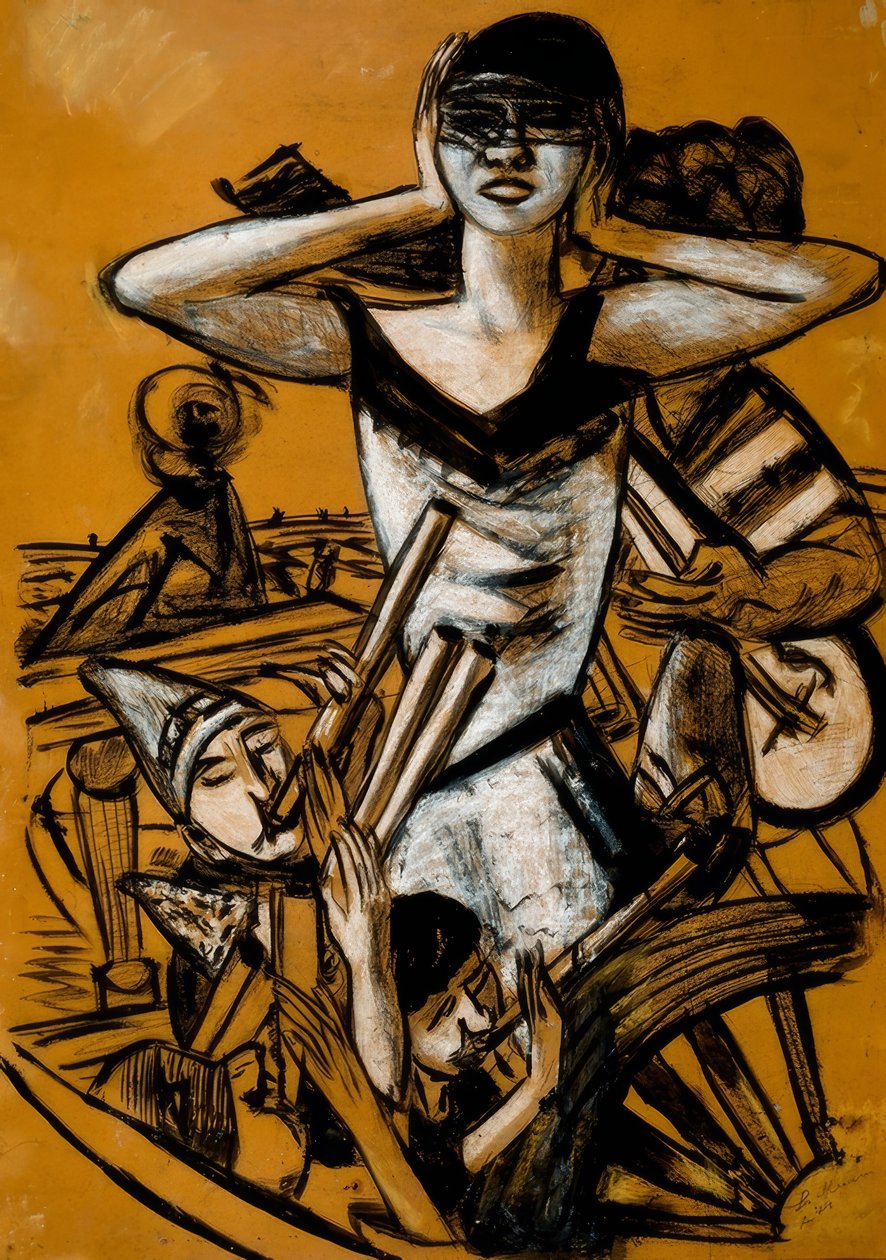 Karneval i Napoli af Max Beckmann