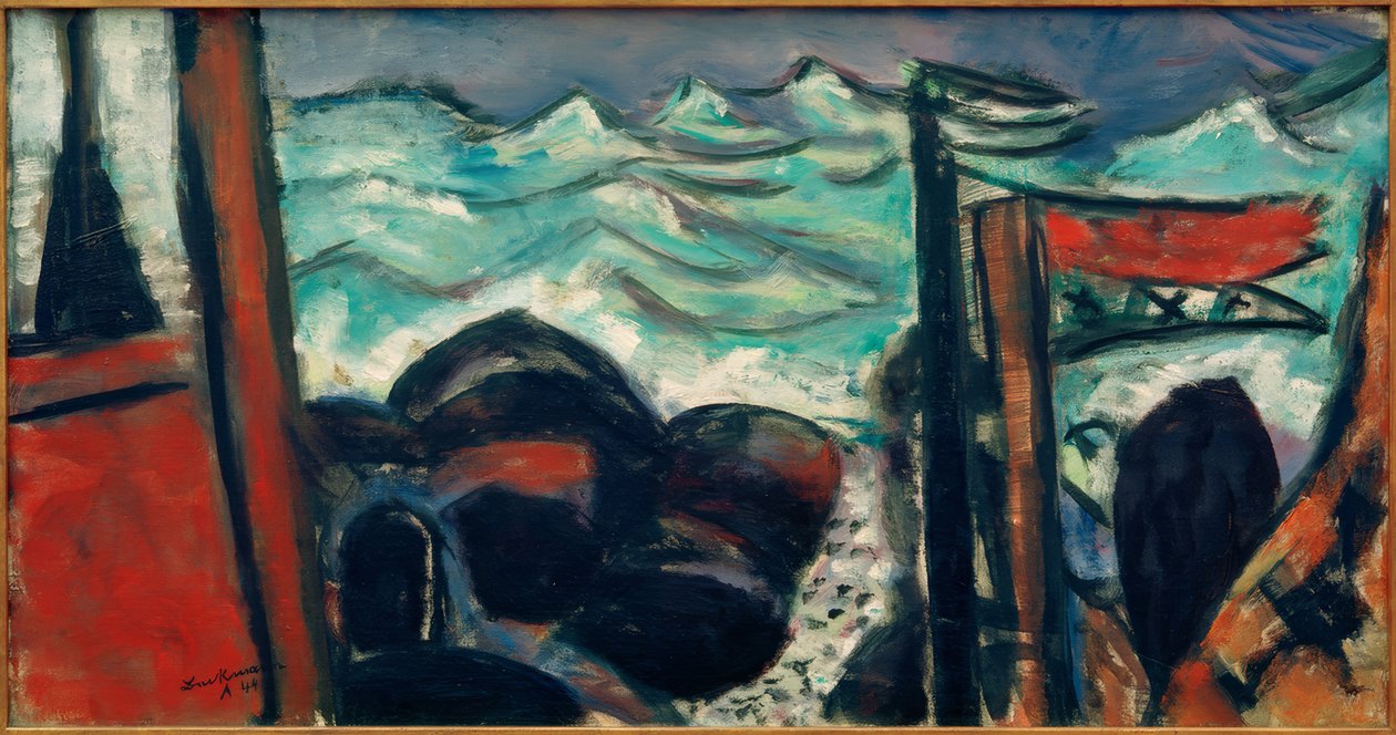 Lille stormfuldt hav af Max Beckmann