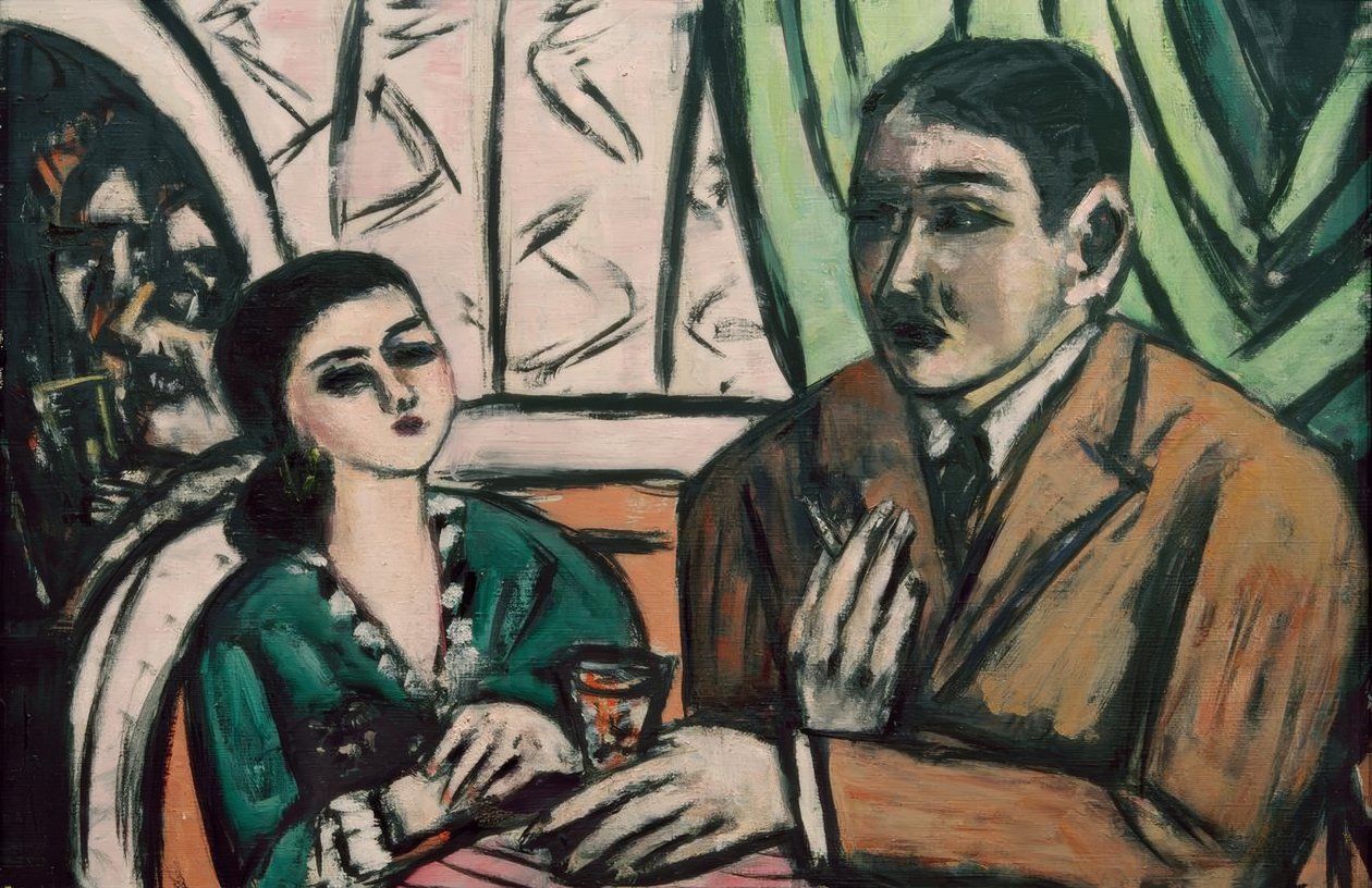 Kunstnercafé af Max Beckmann