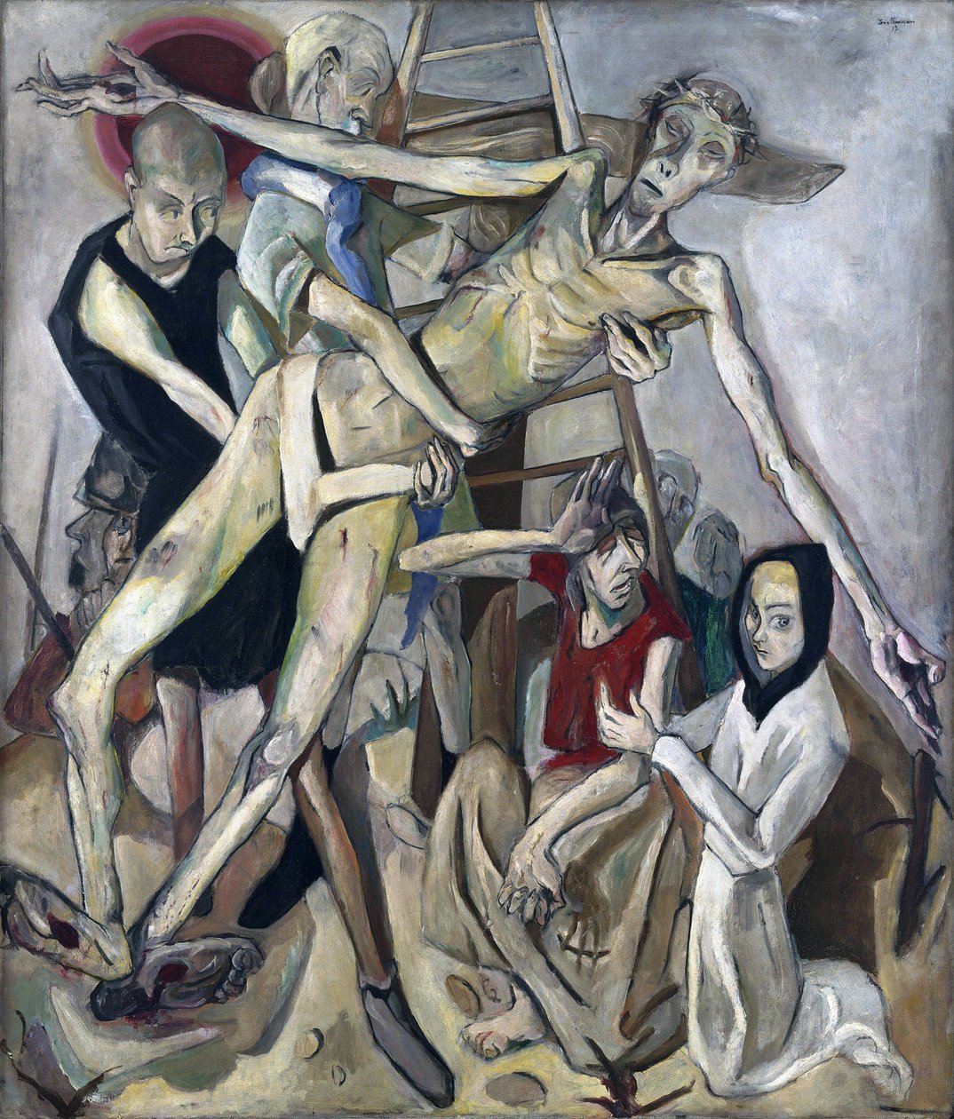 Nedstigningen fra korset. Maleri af Max Beckmann (1884-1950), olie på lærred af Max Beckmann