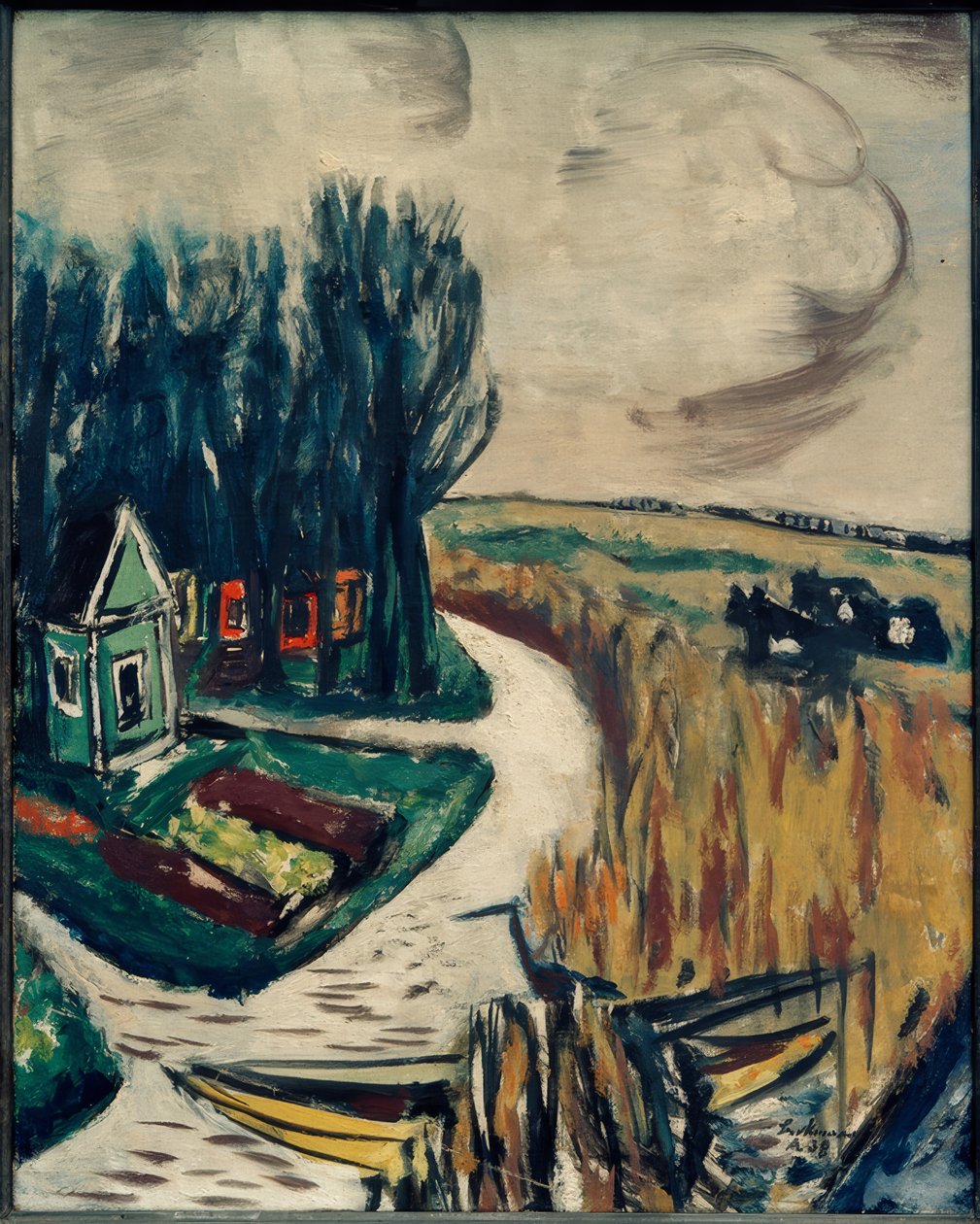 Landskab med køer af Max Beckmann