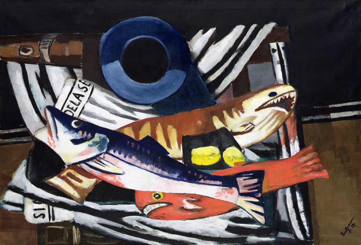 Store Fisk Still-Life af Max Beckmann