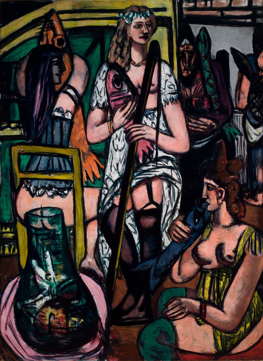 Stort billede af kvinder. Fiskerkvinder af Max Beckmann