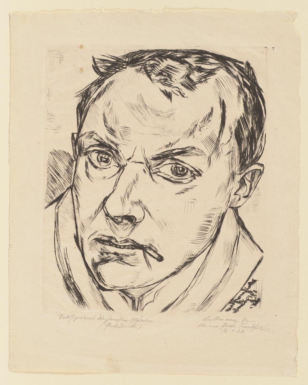 Stort selvportræt af Max Beckmann