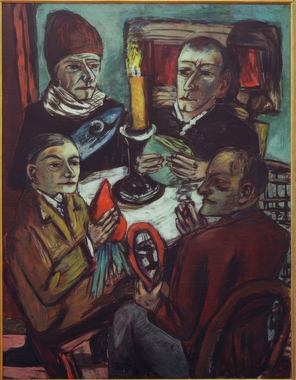 Les Artistes med grøntsager af Max Beckmann