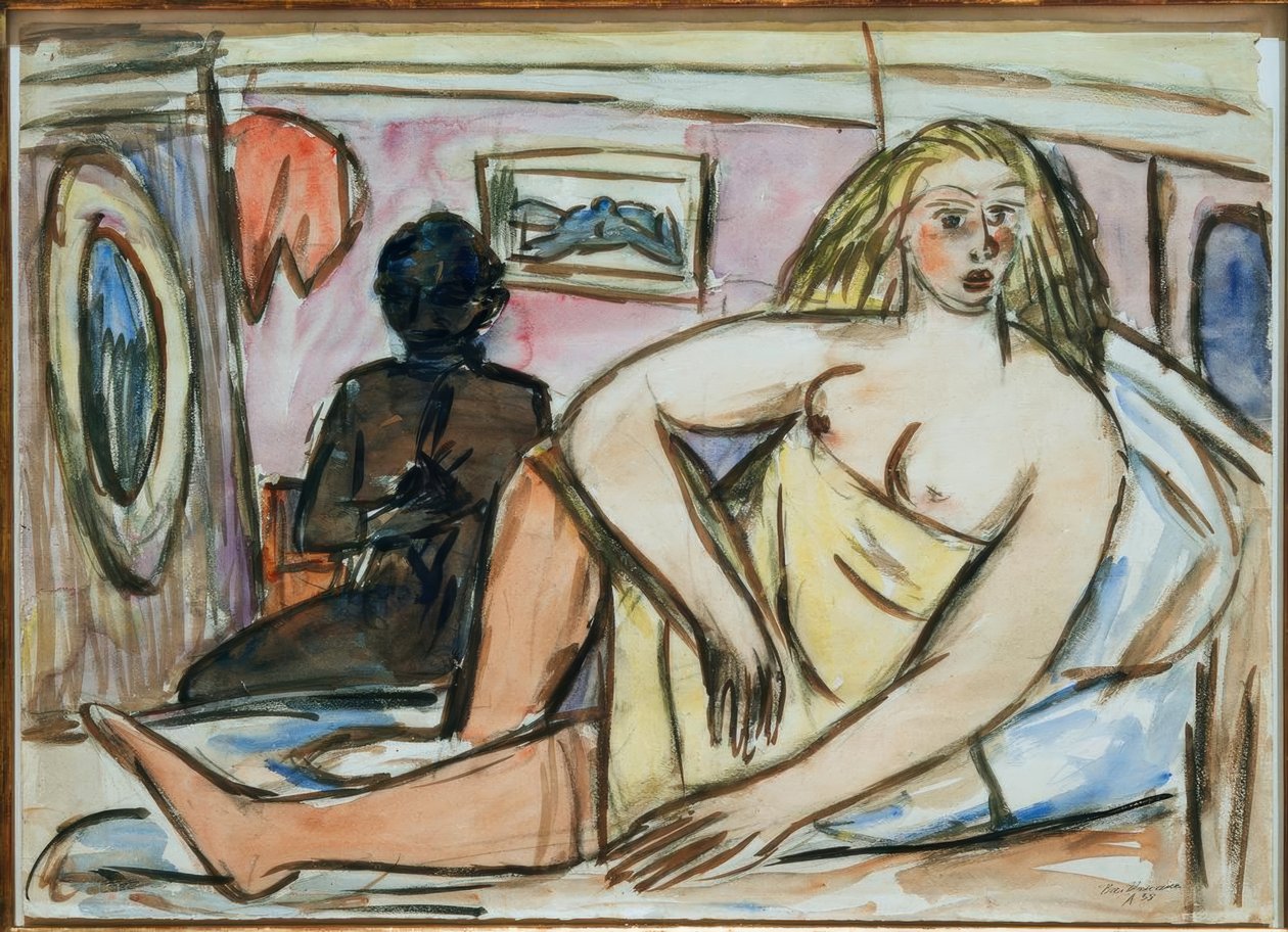 Kvinde liggende af Max Beckmann