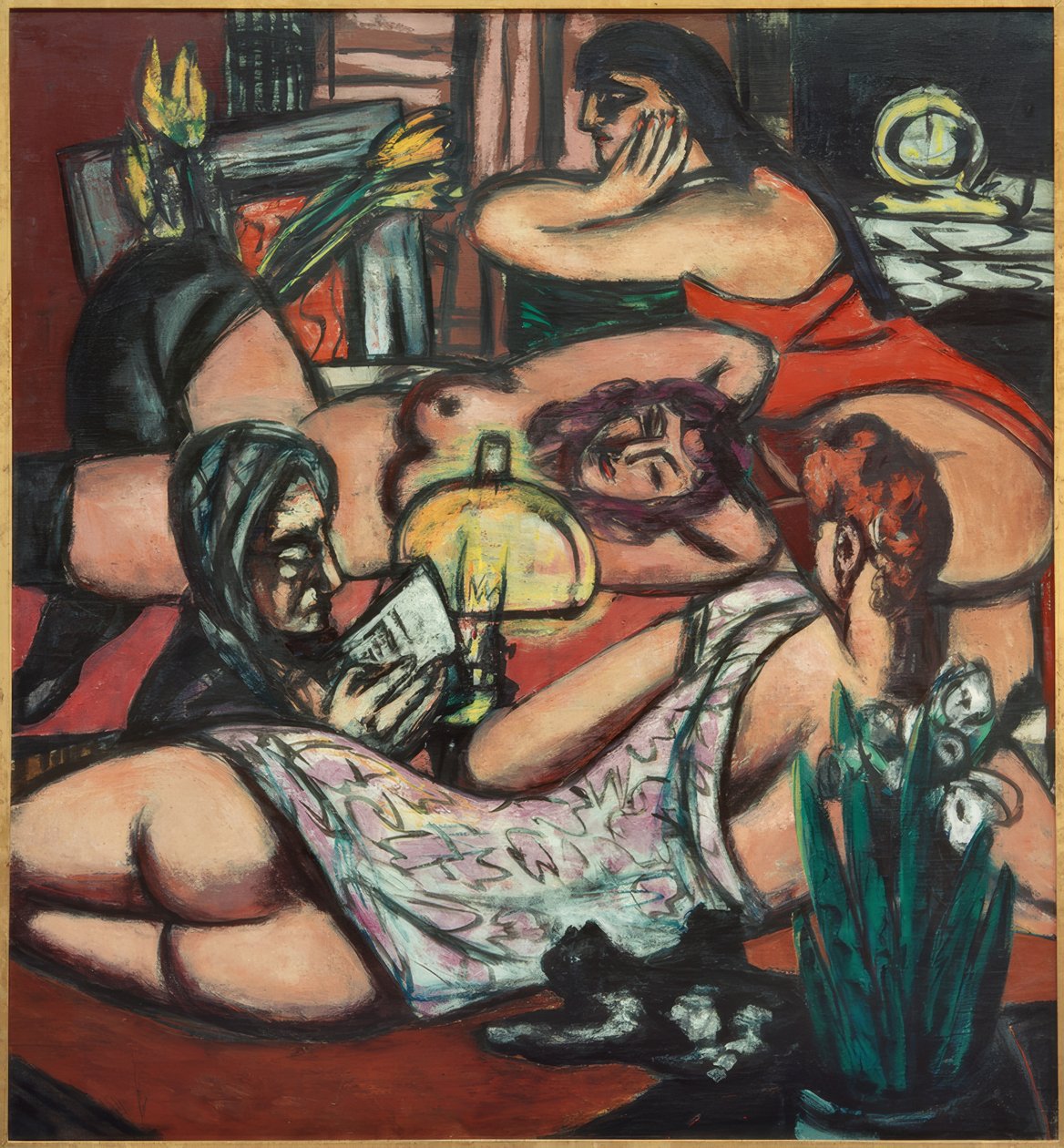 Pigeværelse (siesta) af Max Beckmann