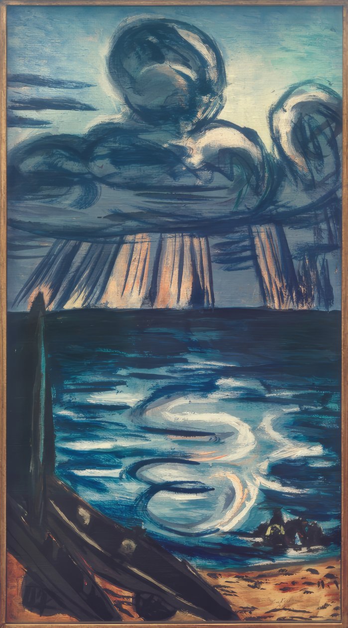 Hav med stor sky af Max Beckmann