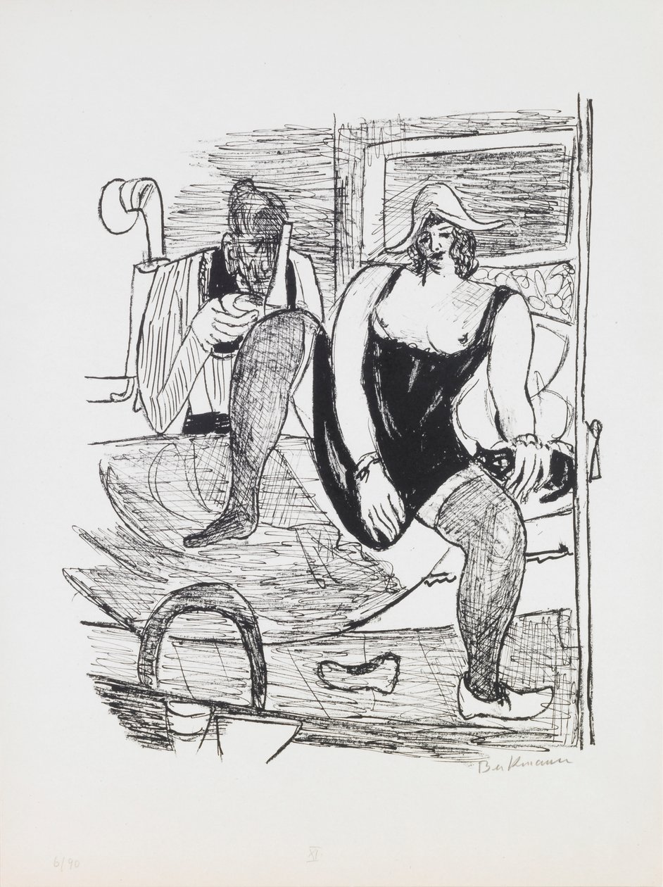 Morgen, tallerken 11 fra porteføljen "Dag og drøm" af Max Beckmann
