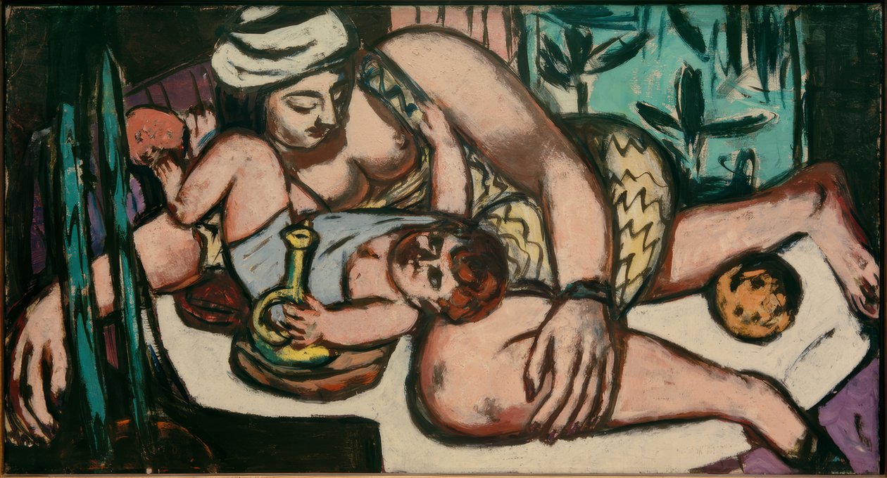 Mor med legende barn af Max Beckmann