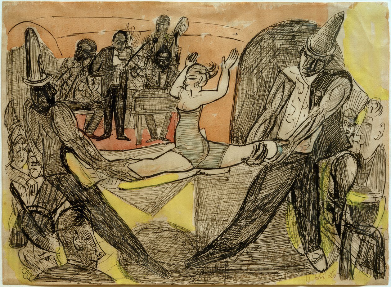 New York natklub af Max Beckmann