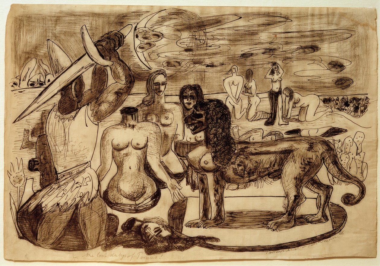 Perseus (Hercules) sidste opgave af Max Beckmann
