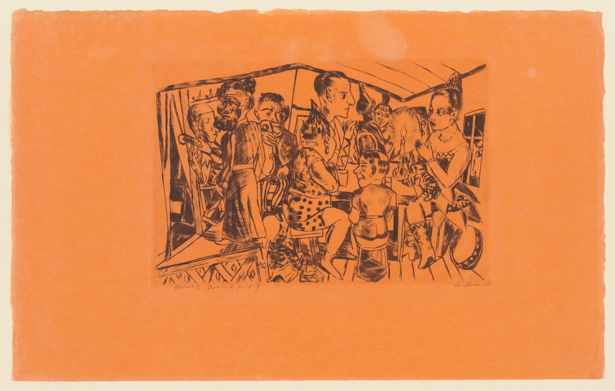 Platte 2 der Serie: Jährlicher Jahrmarkt af Max Beckmann