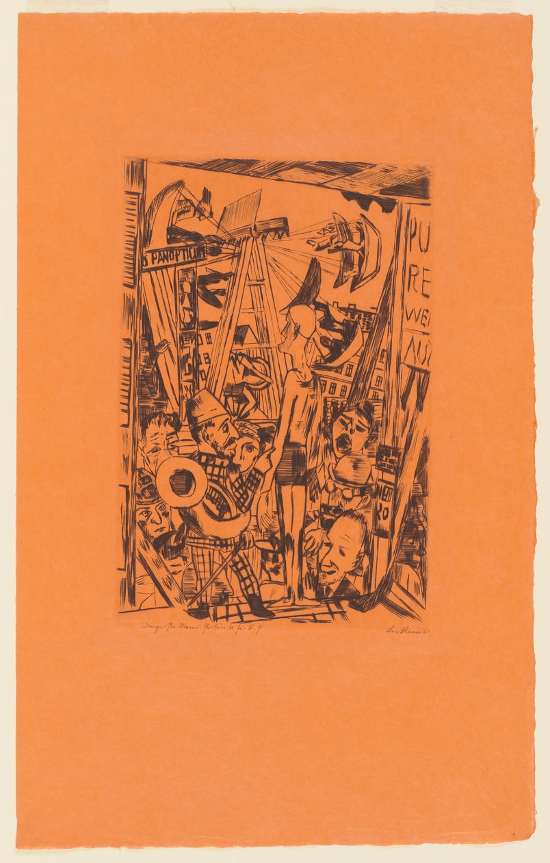 Tafel 5 der Serie: Jährlicher Jahrmarkt af Max Beckmann