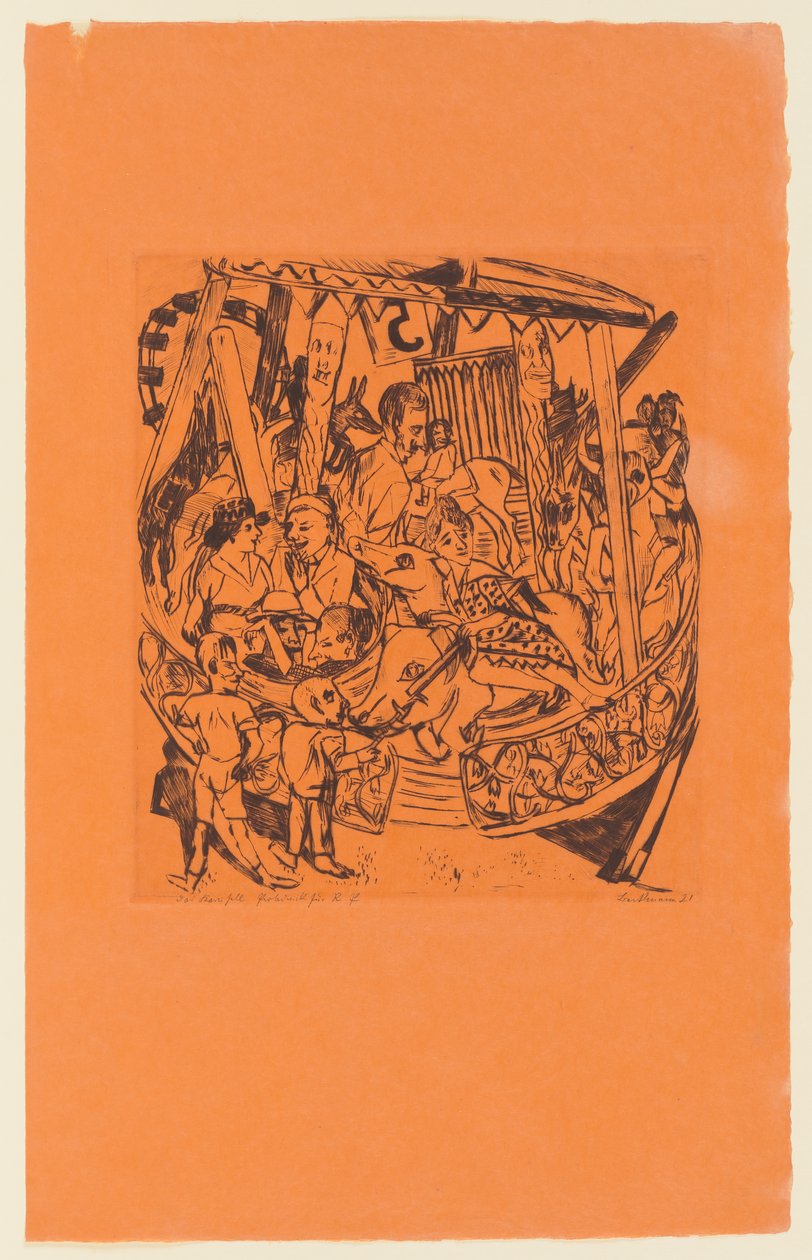 Tafel 7 der Serie: Jahrmarkt af Max Beckmann