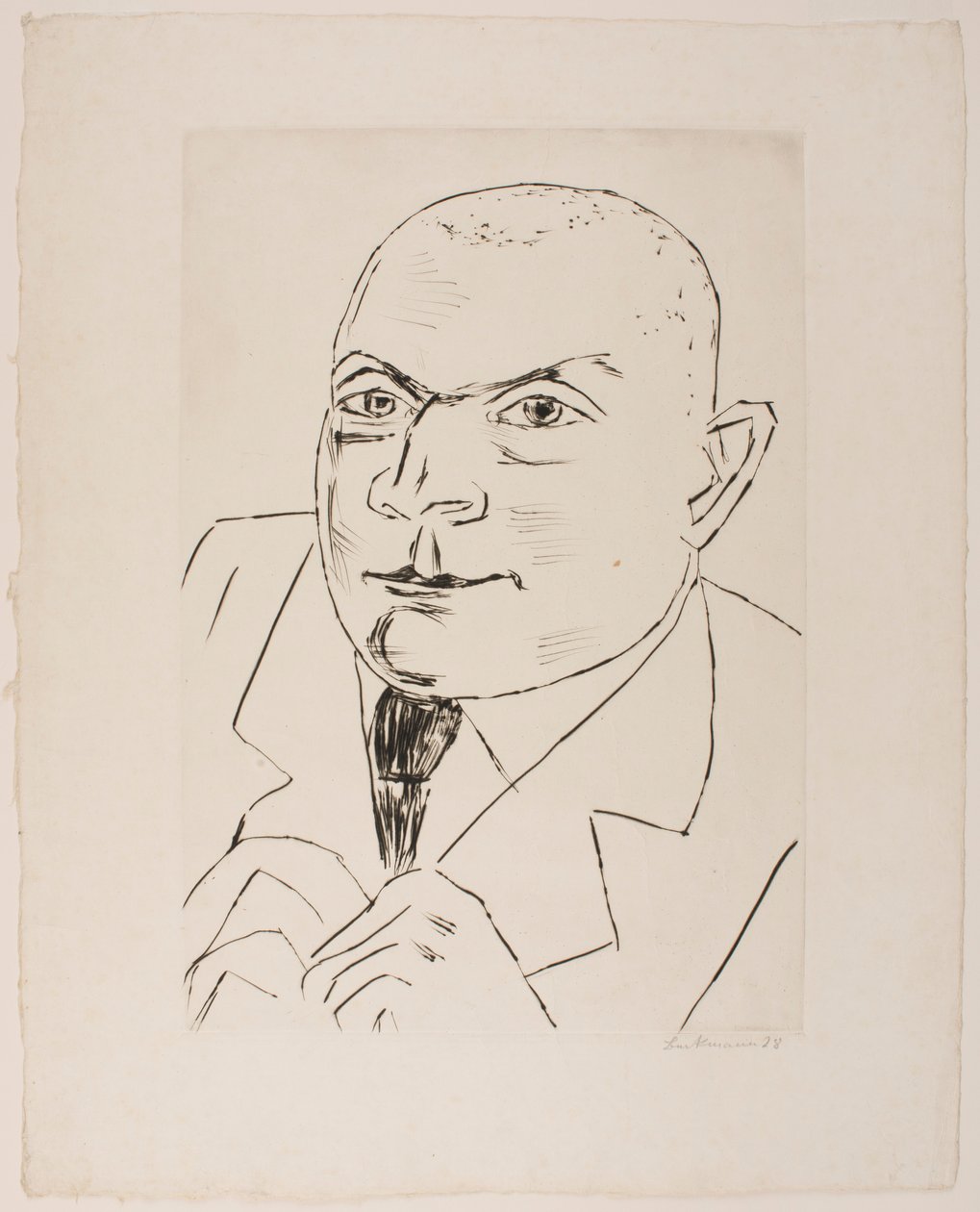 Portræt af baron Simolin II (stor version) af Max Beckmann