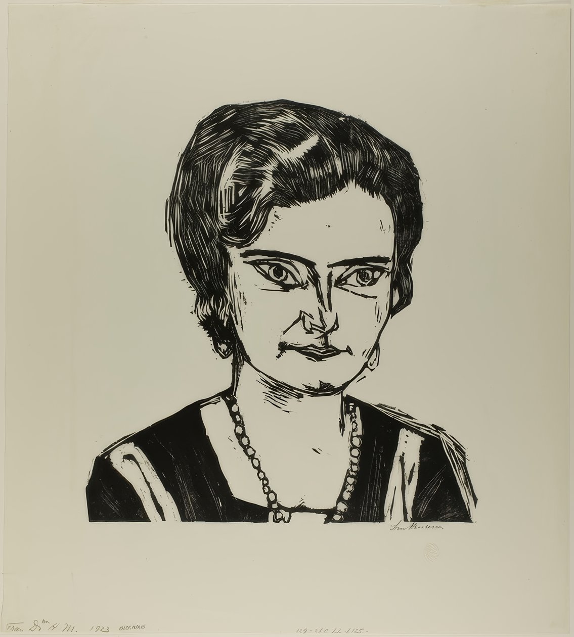 Portræt af fru H.M. (Naila), billede to fra Die Kunst der Gegenwart af Max Beckmann