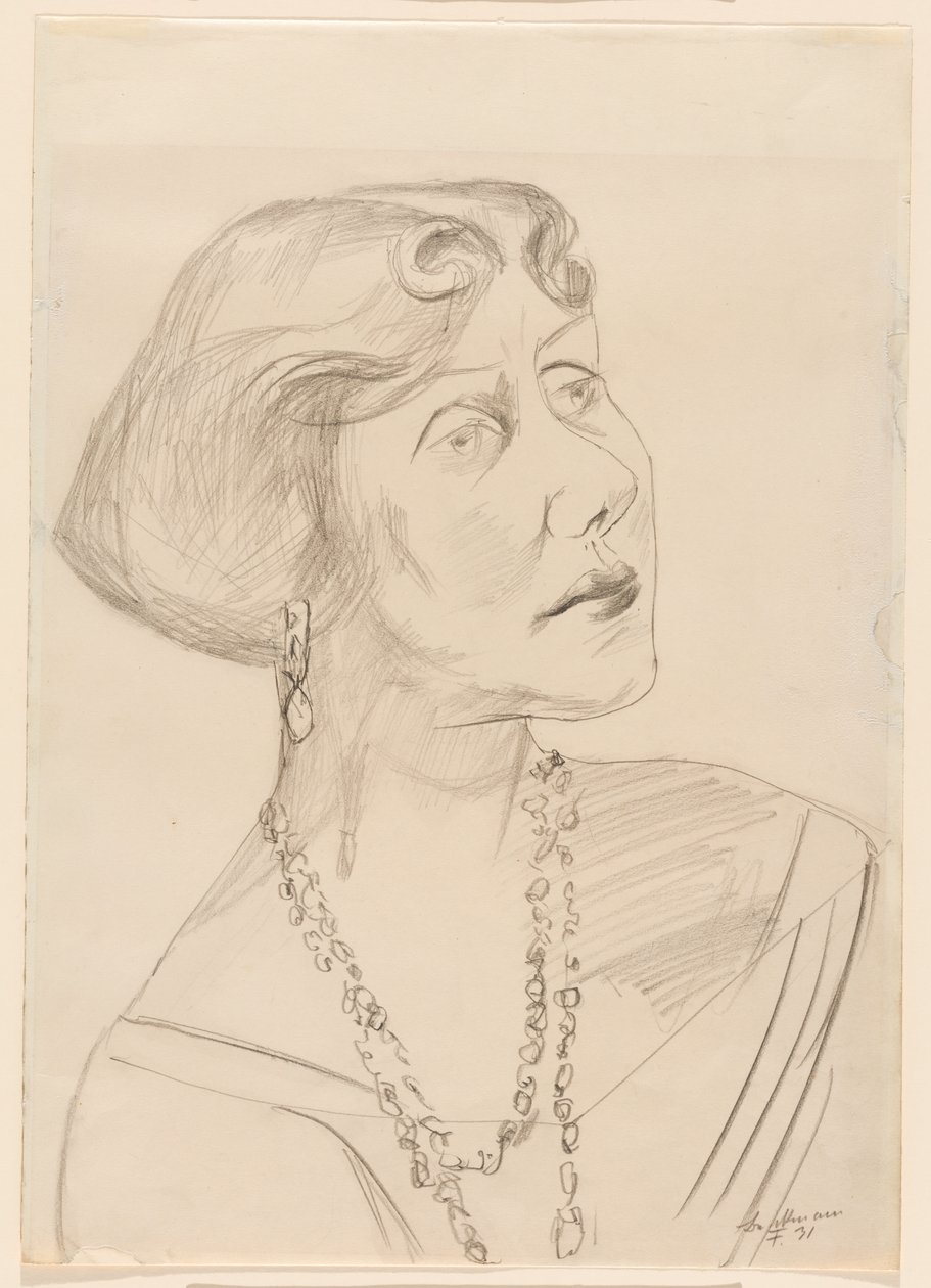 Portræt af Lilly von Schnitzler af Max Beckmann