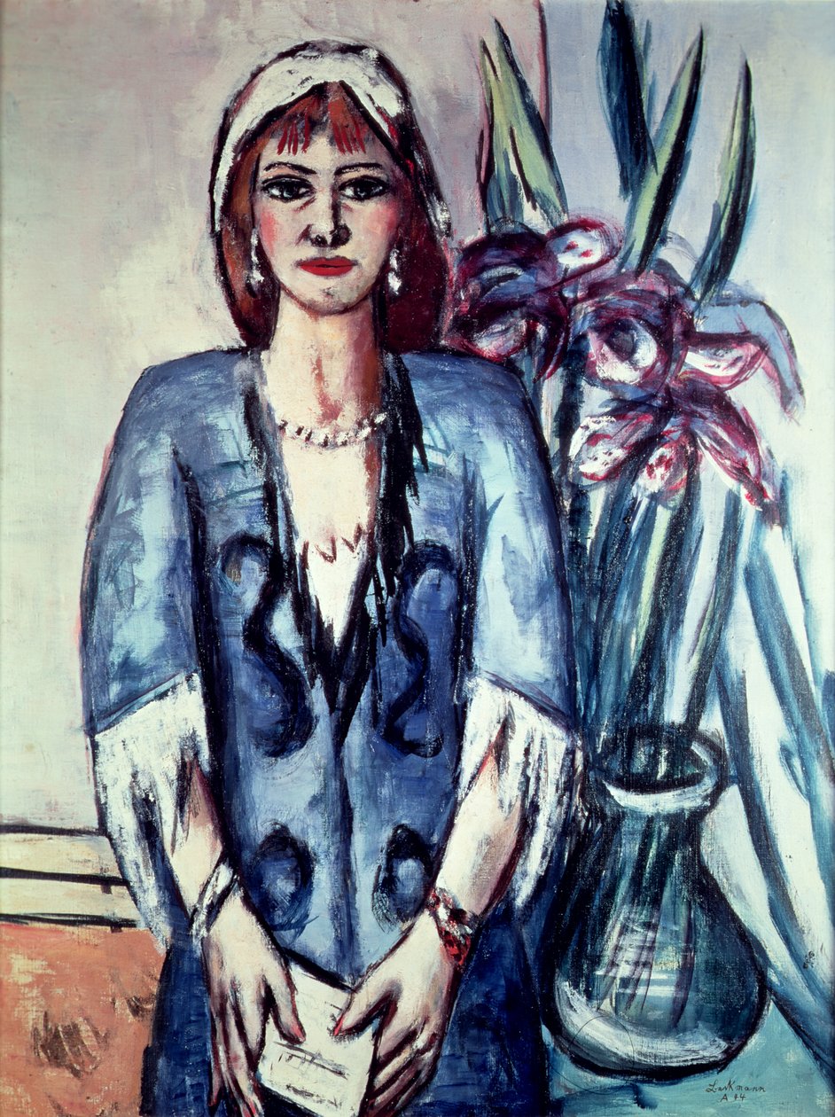 Quappi i blå og grå af Max Beckmann
