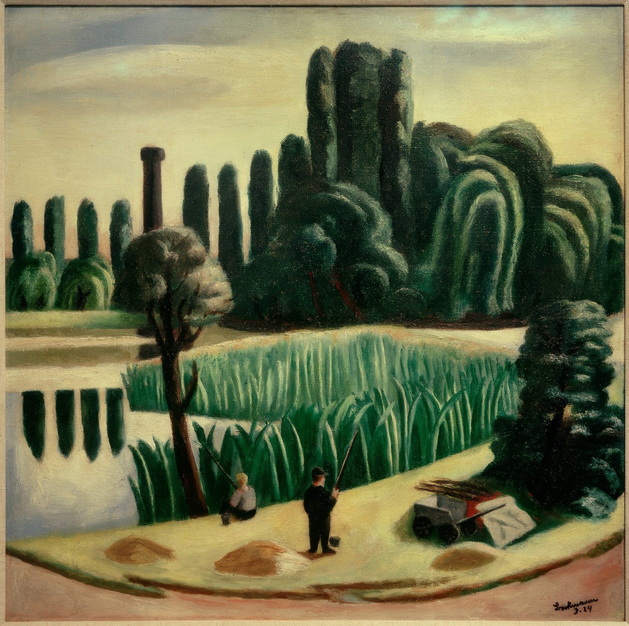 Havlandskab med poppel af Max Beckmann