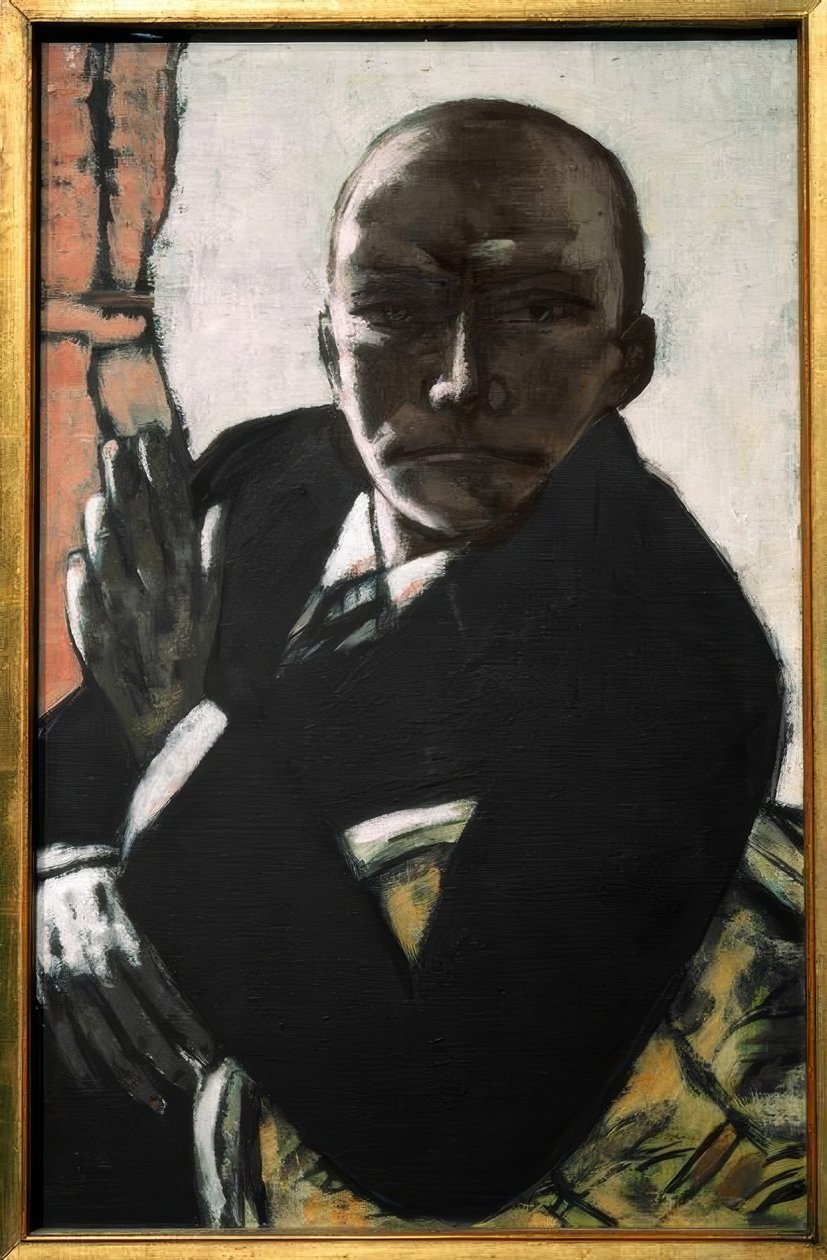 Selvportræt i sort af Max Beckmann