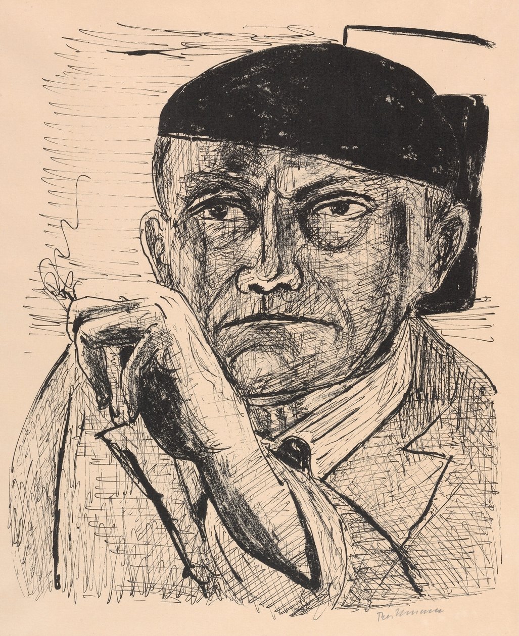 Selvportræt (Selvbillede) af Max Beckmann