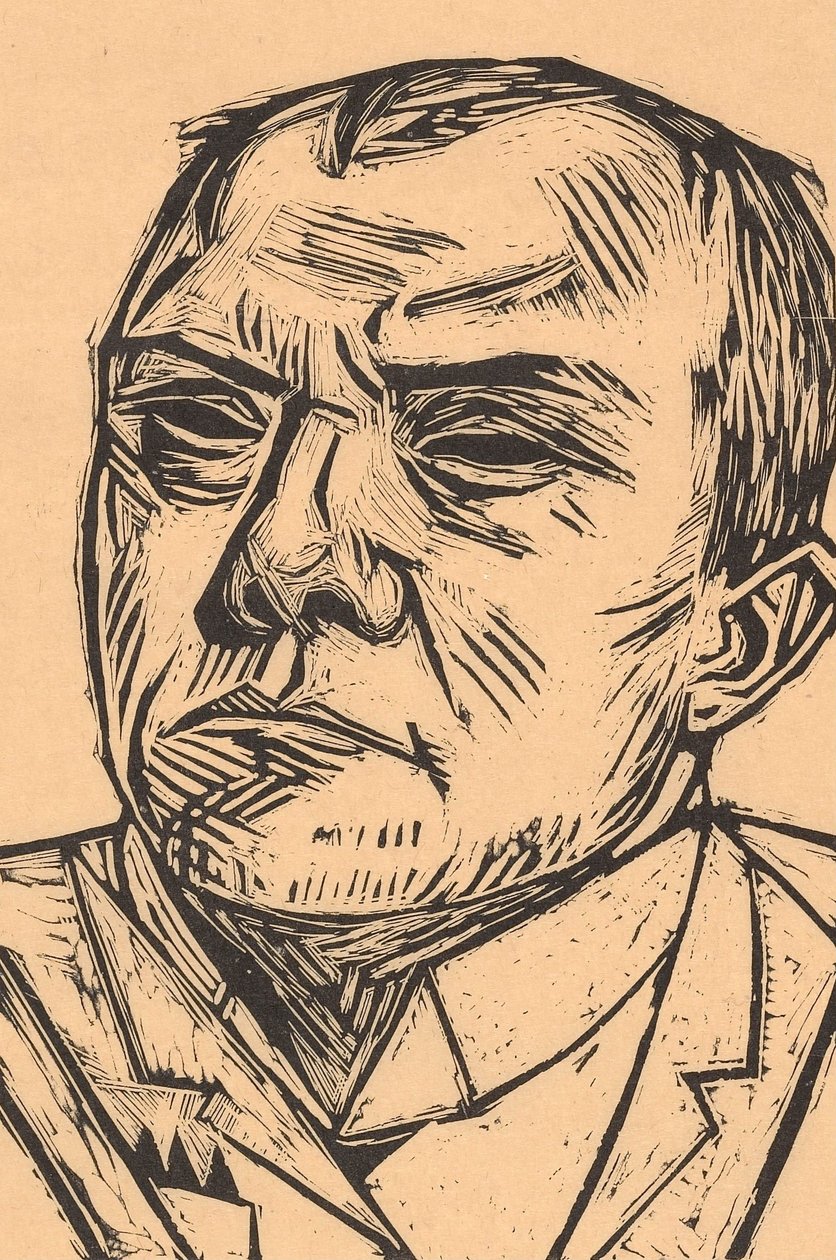 Selbstbildnis af Max Beckmann