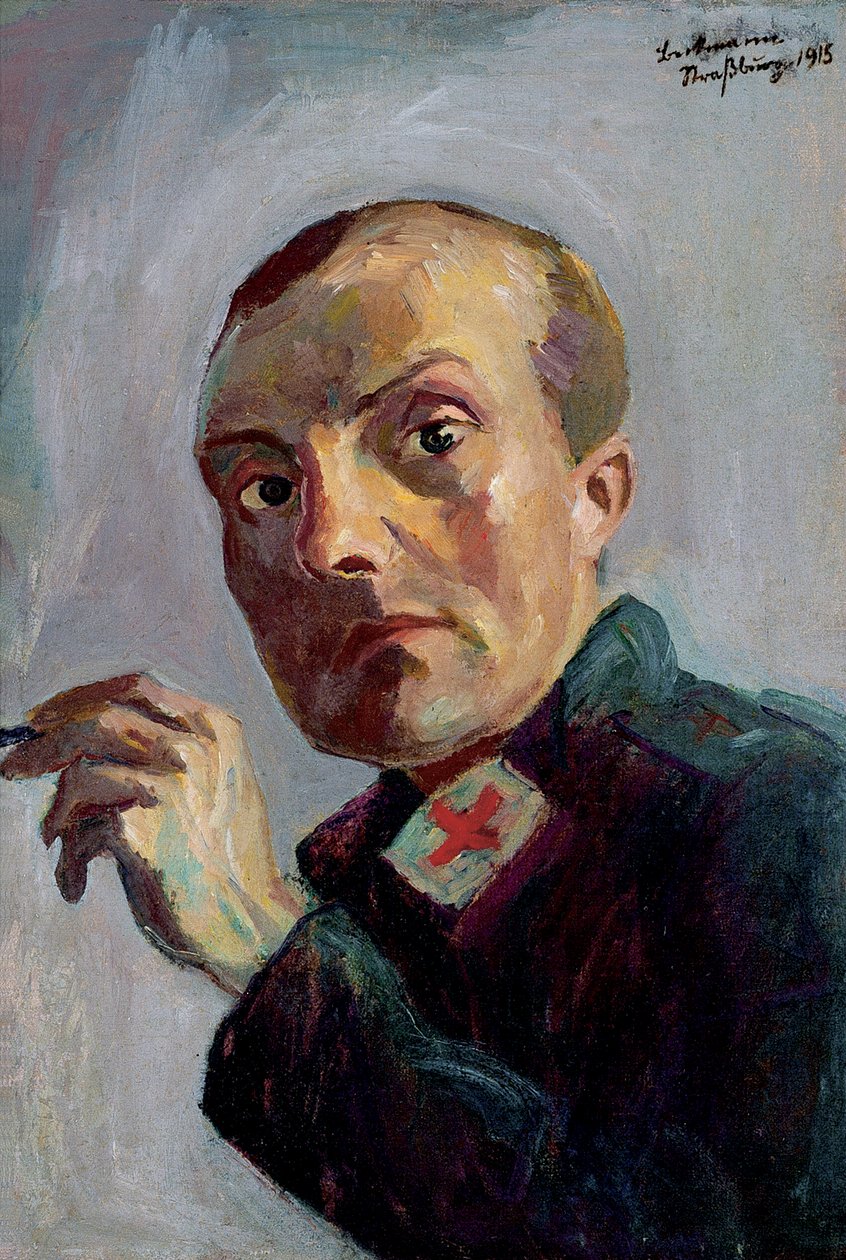 Selvportræt som mandlig sygeplejerske af Max Beckmann