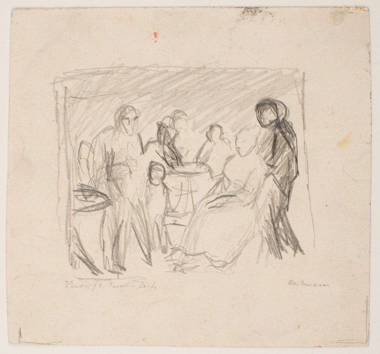 Skitse til Zech Family af Max Beckmann