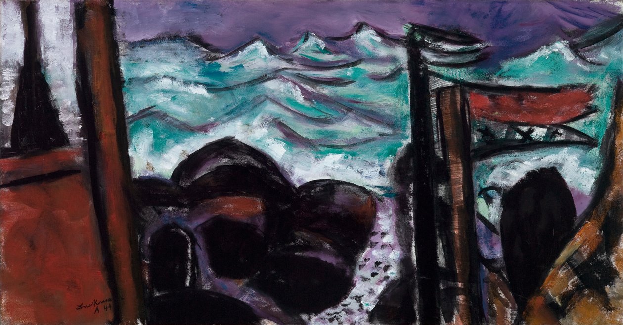 Lille stormfuldt hav af Max Beckmann