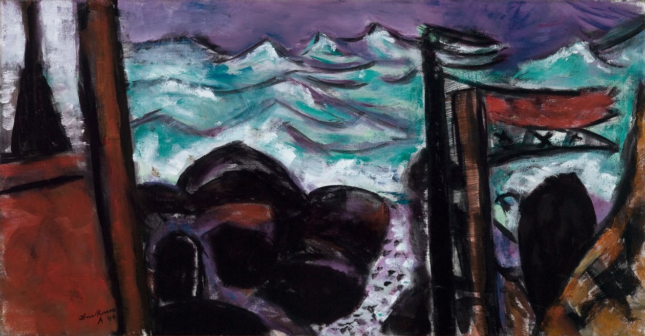Lille stormfuldt hav af Max Beckmann