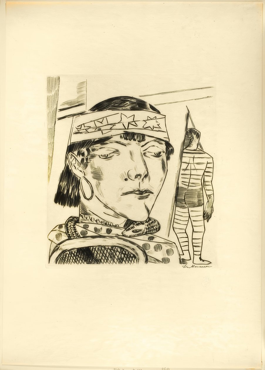 Snake Lade, tallerken ti fra messen af Max Beckmann
