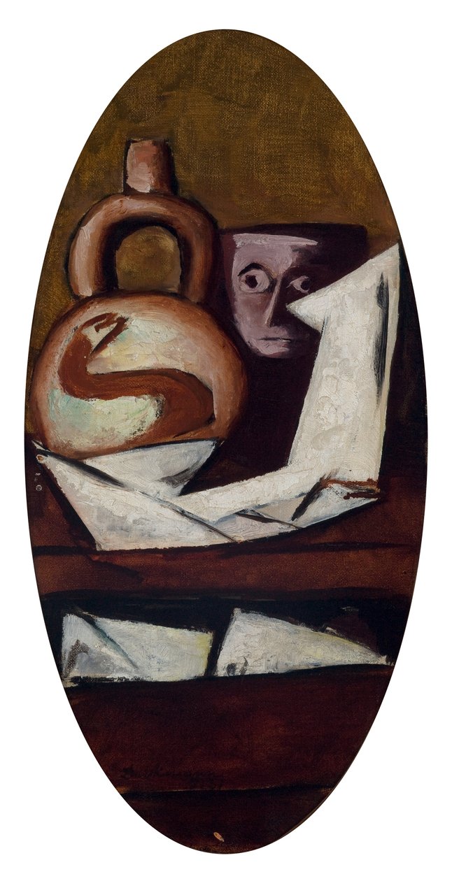 Stilleben med mexicansk figur af Max Beckmann