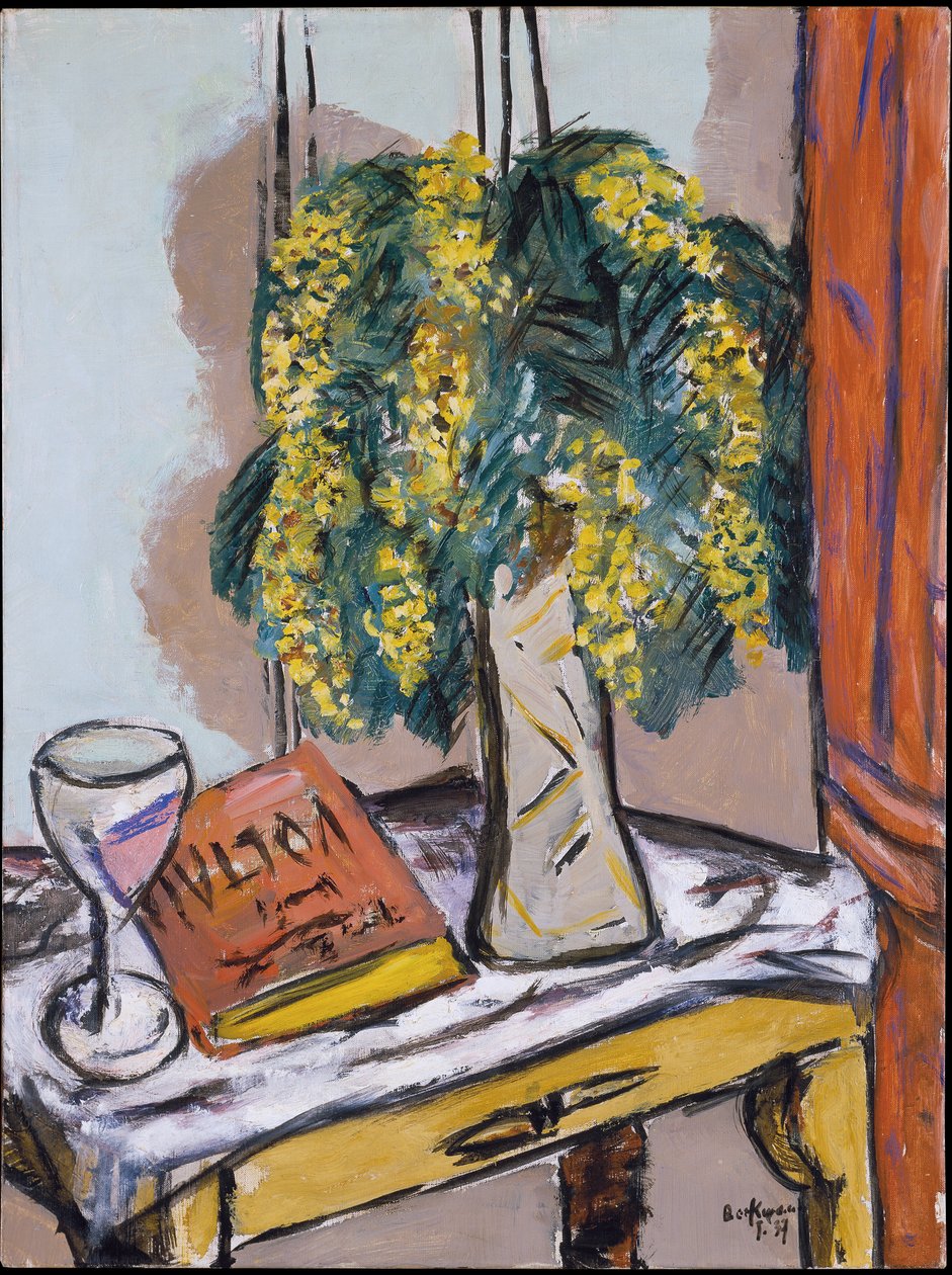 Stilleben med mimoser af Max Beckmann