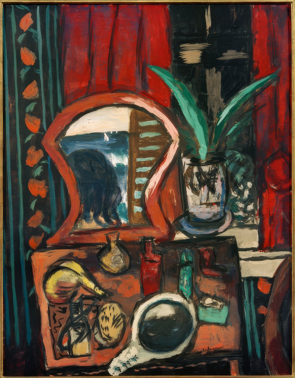 Stilleben med et toiletbord af Max Beckmann
