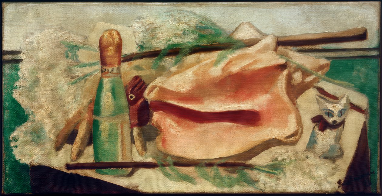 Stilleben med lyserød muslingeskal af Max Beckmann