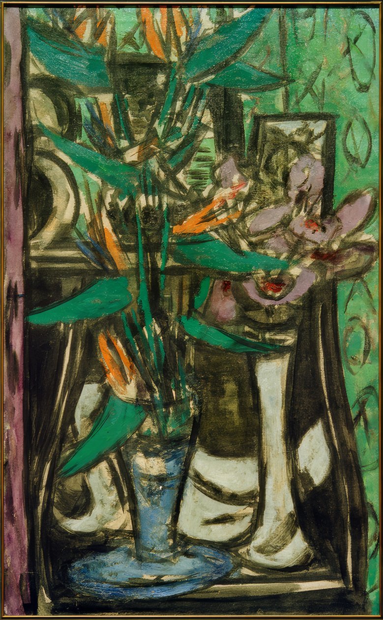Stilleben med Strelizia af Max Beckmann