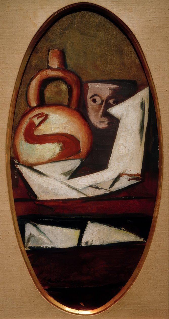 Stilleben med en mexicansk figur af Max Beckmann