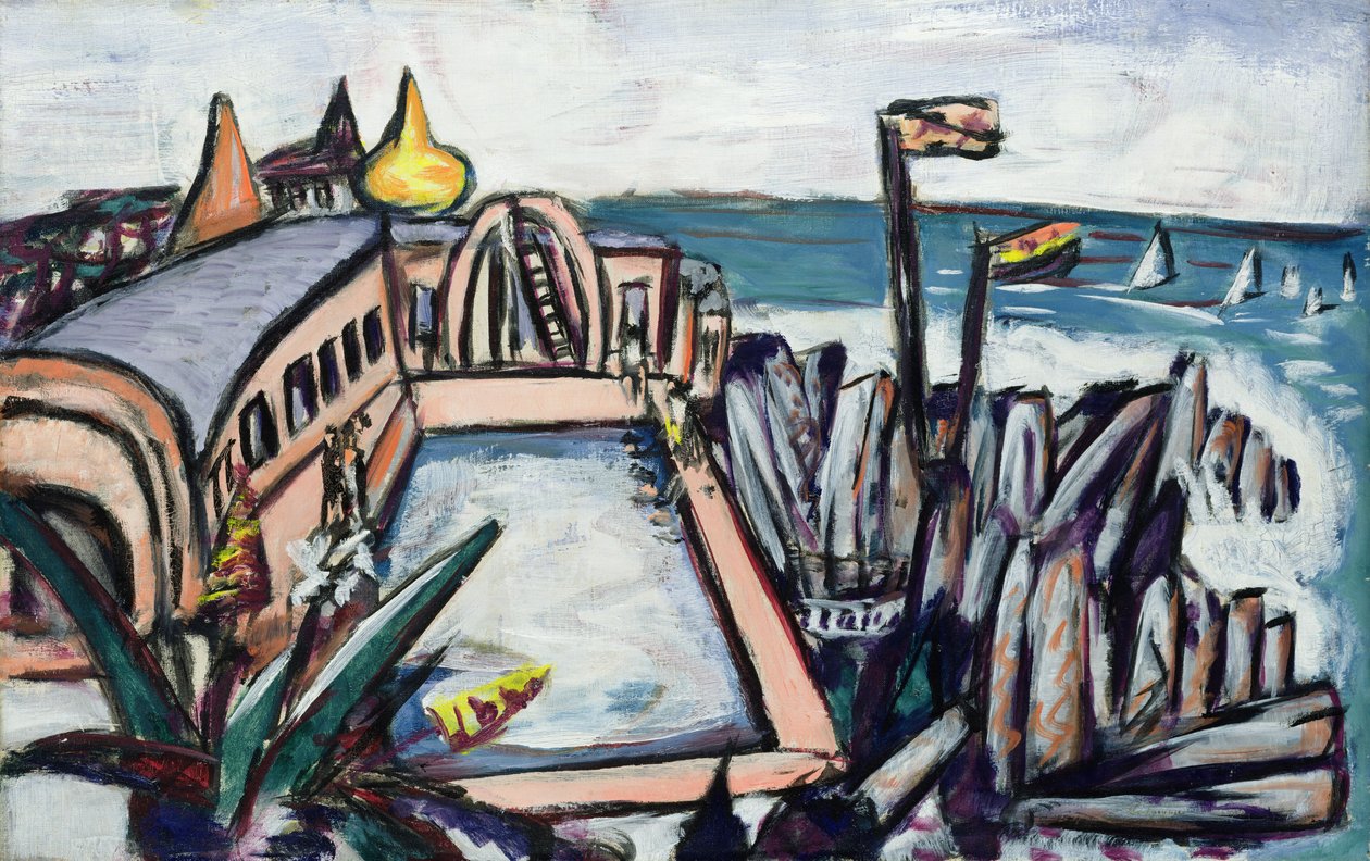 Swimmingpool ved Cap Martin af Max Beckmann