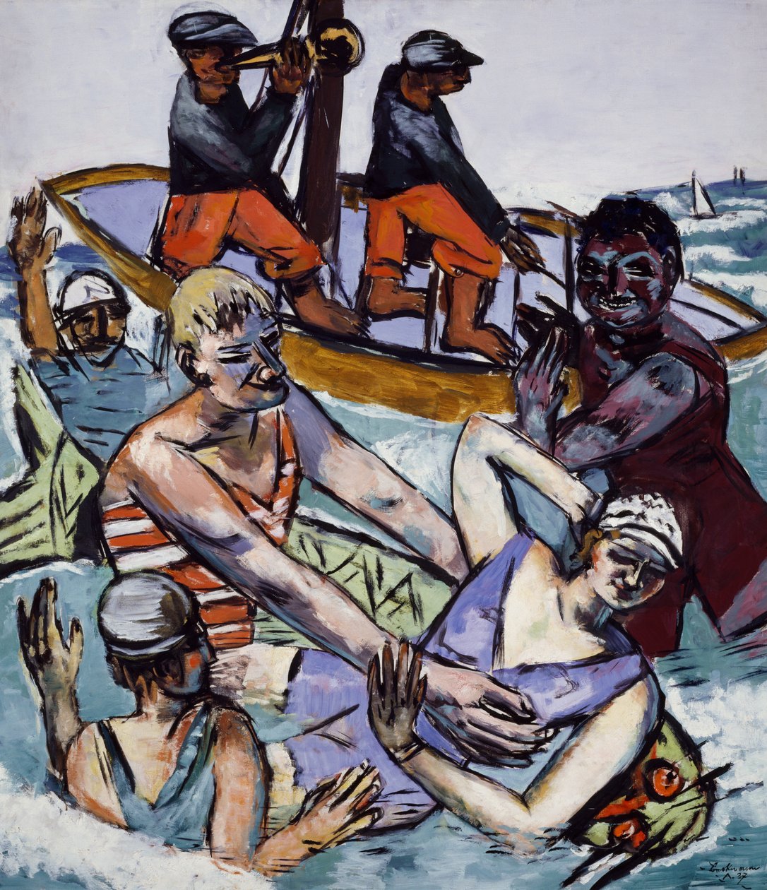 Svømning i august af Max Beckmann