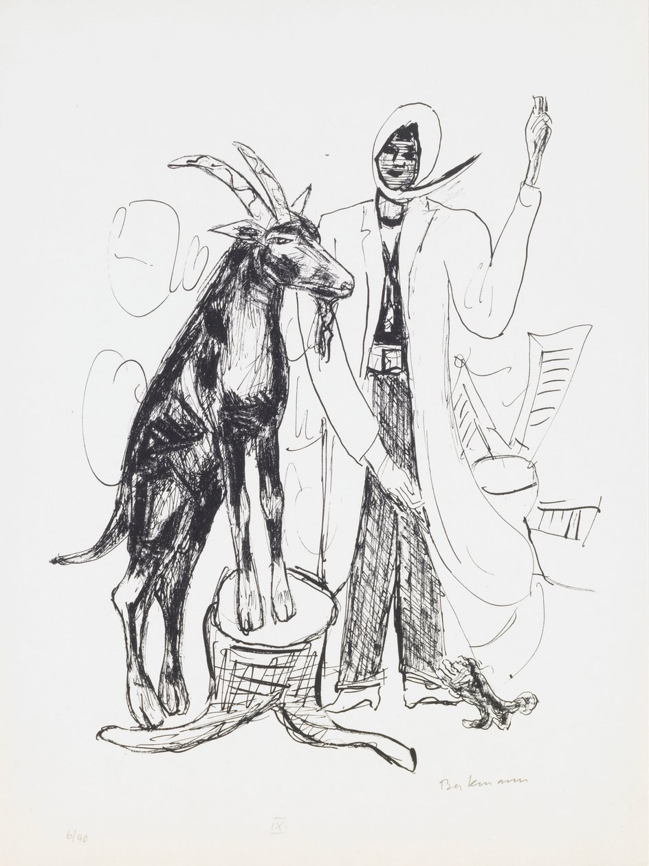 The Buck, tallerken 9 fra porteføljen "Day and Dream" af Max Beckmann