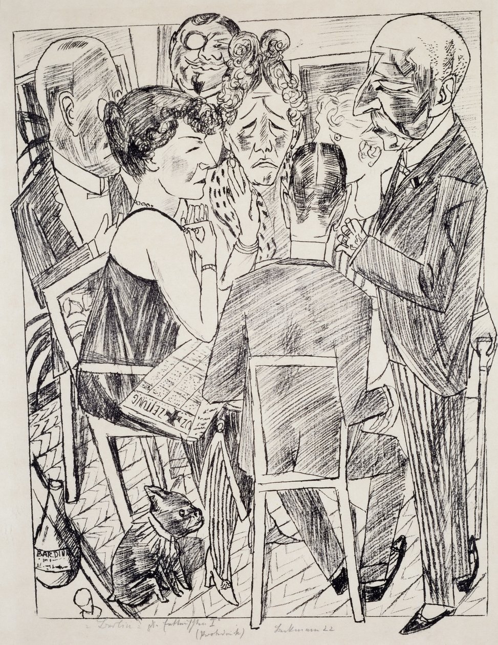 The Disappointed I, af Max Beckmann (1884-1950), litografi. Tyskland, det 20. århundrede. af Max Beckmann