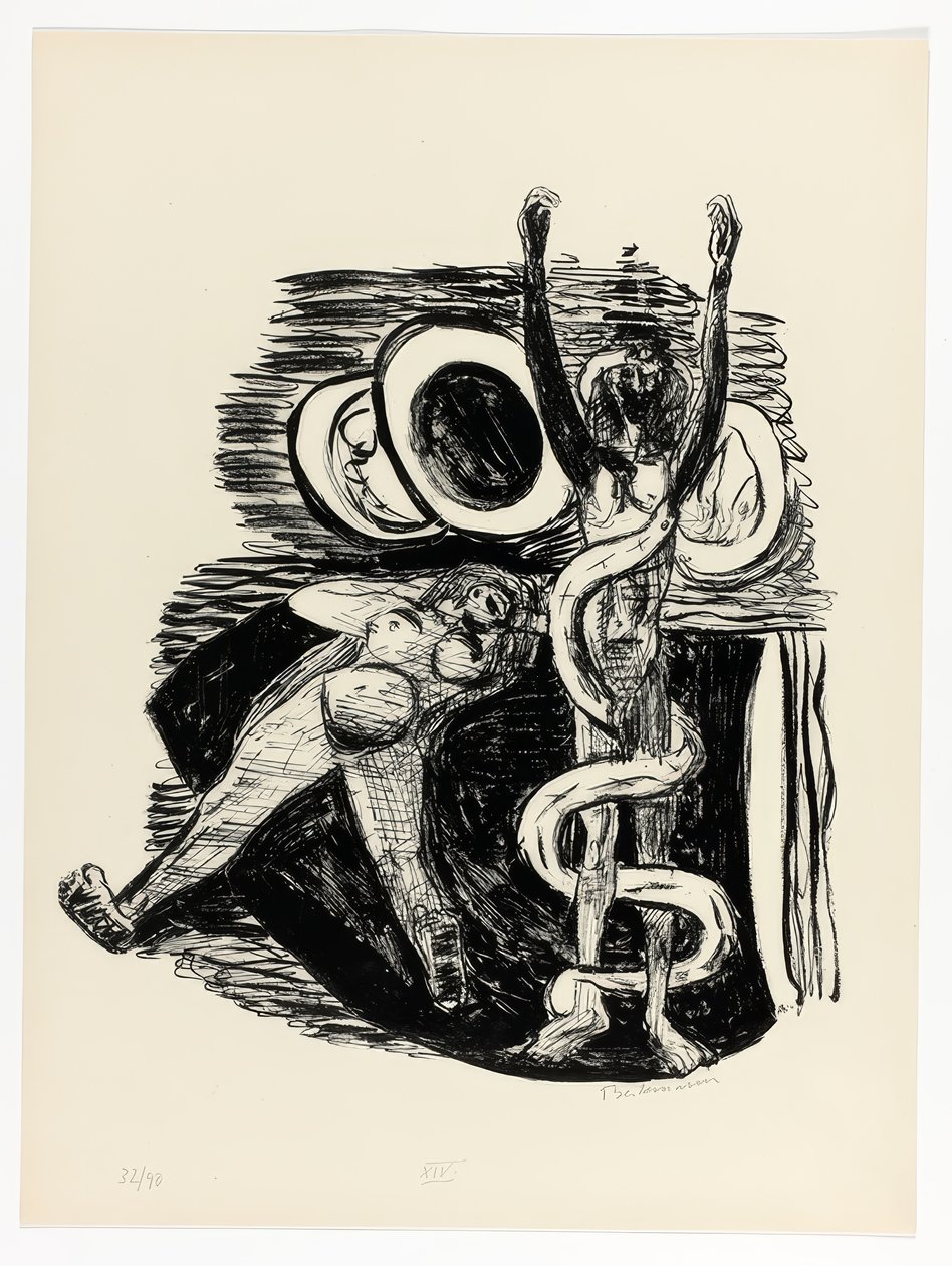 The Fall of Man, tallerken 14 fra Day and Dream af Max Beckmann