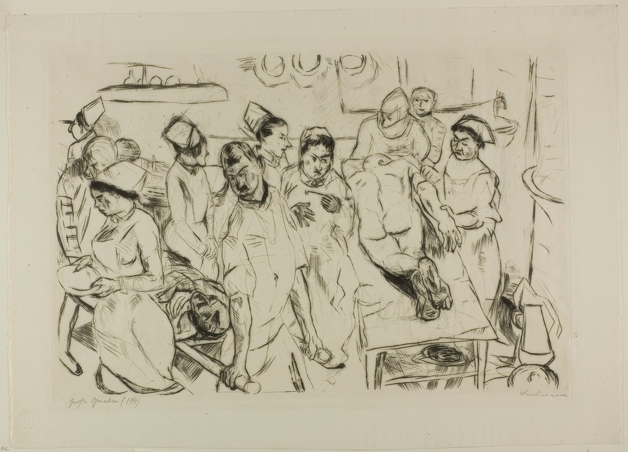 The Large Operation, plade atten fra Gesichter af Max Beckmann