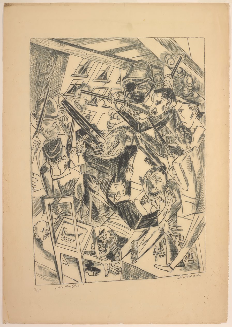 The Last Ones, tallerken ti fra Die Hölle af Max Beckmann